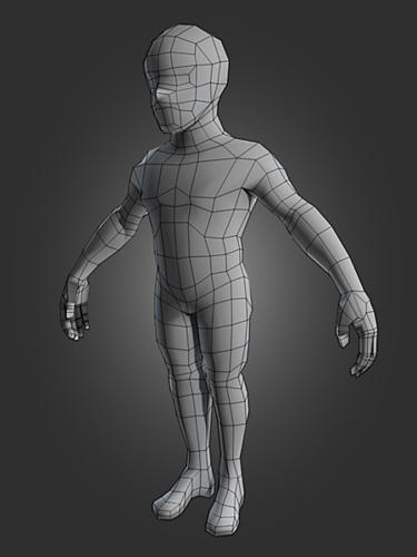 Low Poly Male Body preview image